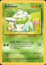Pokémon TCG Bulbasaur Base Set 44/102 40 HP Common Regular English