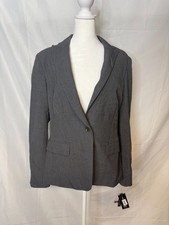 I.N.C. International Concepts Womens Heather Gray Single Breasted Blazer Size 6