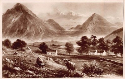 Szene des Massakers Glencoe Schottische Highlands Unposted Postcard (239) RP