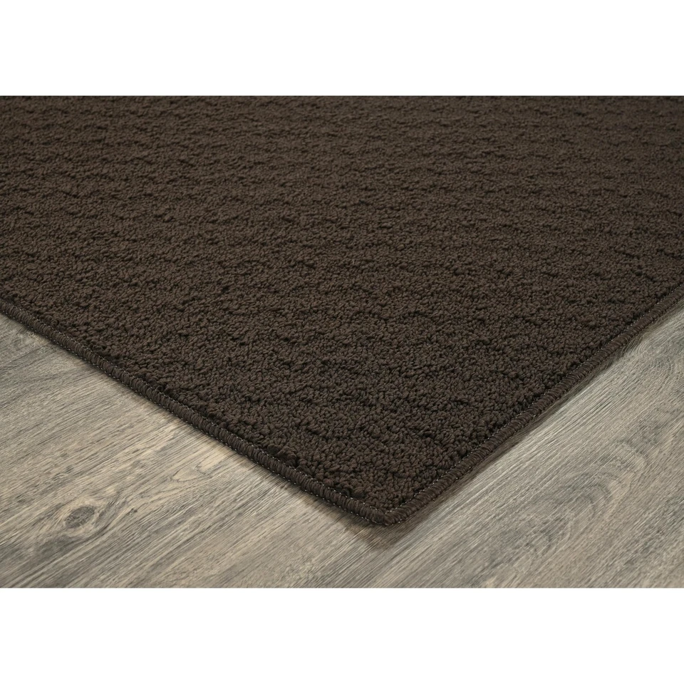 Town Square Brown Mocha 4' x 6' Non Slip Area Rug for Living Rooms & Hallways... - Image 2 of 4