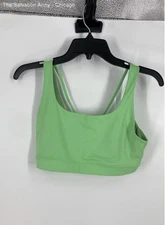 Athleta Womens Green Powervita Exhale Pullover Sports Bra Size Small