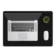 ZBRANDS Leather Desk Mat for Keyboard and Mouse 24" x 17", Midnight Black Des...