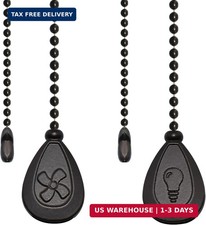 Ceiling Fan Pull Chain Extender, 2Pcs 12 Inches Fan Chain Pendant Ornament Set w