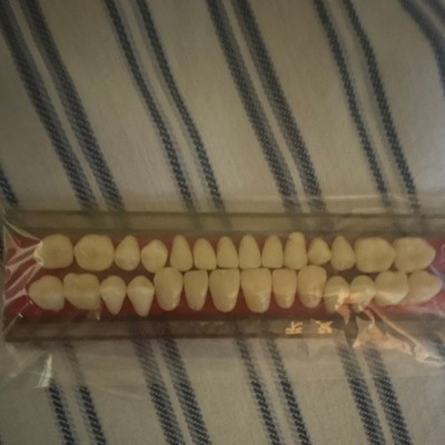 Temporary Teeth Set, White Artificial Denture Teeth Supplies