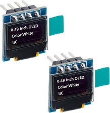 2pcs SSD1306 0.49 Inch 64x32 White OLED Display Module IIC I2C LCD Screen 4 Pin