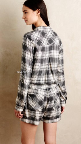 NEW Anthropologie Flannel Romper by Cloth & Stone Size XS - Picture 3 of 13