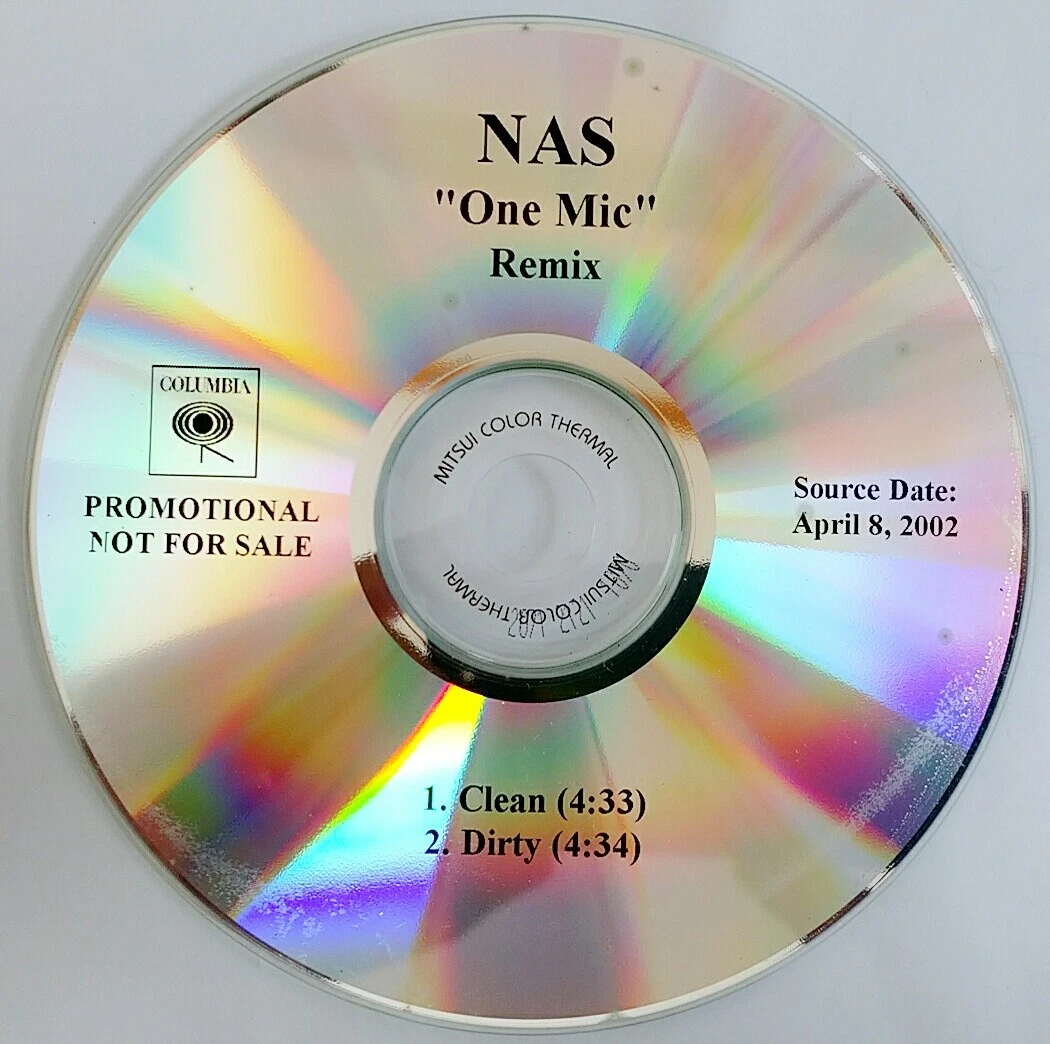 (CD) Nas – One Mic (Remix) , Promo, Single, Super Rare.