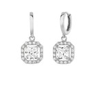 Leverback Diamond Earrings White Gold 14k Fine Earrings