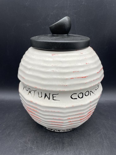 Vintage McCoy Pottery Cookie Jar Lantern Fortune Cookie Jar With Lid