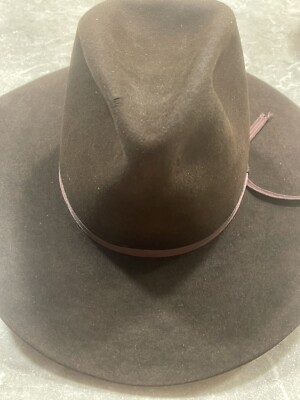 Vintage The Roundup 5X Quality Beaver Western Cowboy Hat 6 3  display picture 3