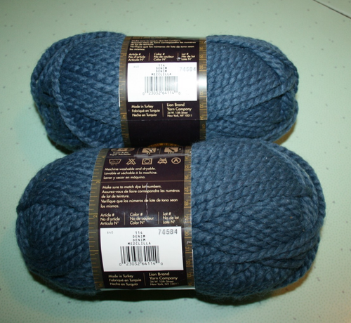 Hilo grueso y rápido de lana marca Lion #114 Denim - 2 madejas - Nuevo - Imagen 2 de 5