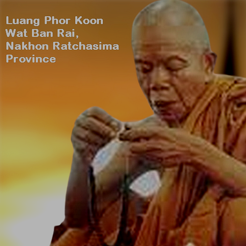 Phra LP KOON BE.2519 amuleto tailandés Wat Ban Rai, modelo Sang baremee, talismán suerte - Imagen 6 de 6