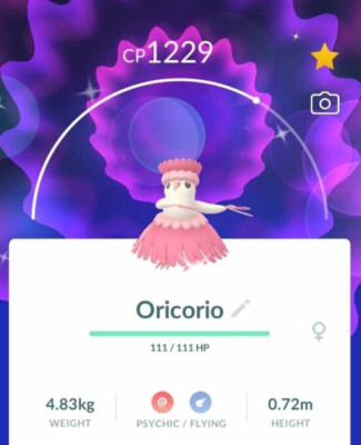   Shiny Oricorio Pa'u style - P T C - 20k stardust -  Description