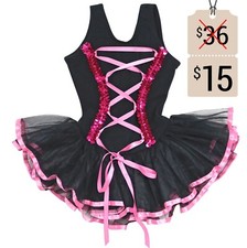Girls' Tank Leotard Dance Costume Tutu Dress