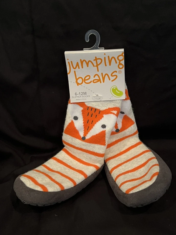 Новый с Ярлыками Jumping Beans Fox тапочки носки ребенка 6-12 месяцев - Изображение 2 из 4