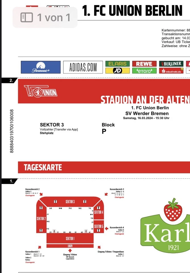 tickets sport - Bild 1 von 1