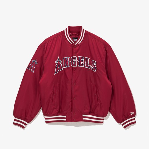 New Era MLB Los Angeles Angels Logo Stadium Jacket, Scarlet