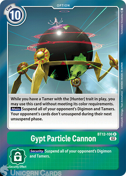 BT12-106 Gypt Particle Cannon :: Rare Digimon Card :: BT12: Across Time ::