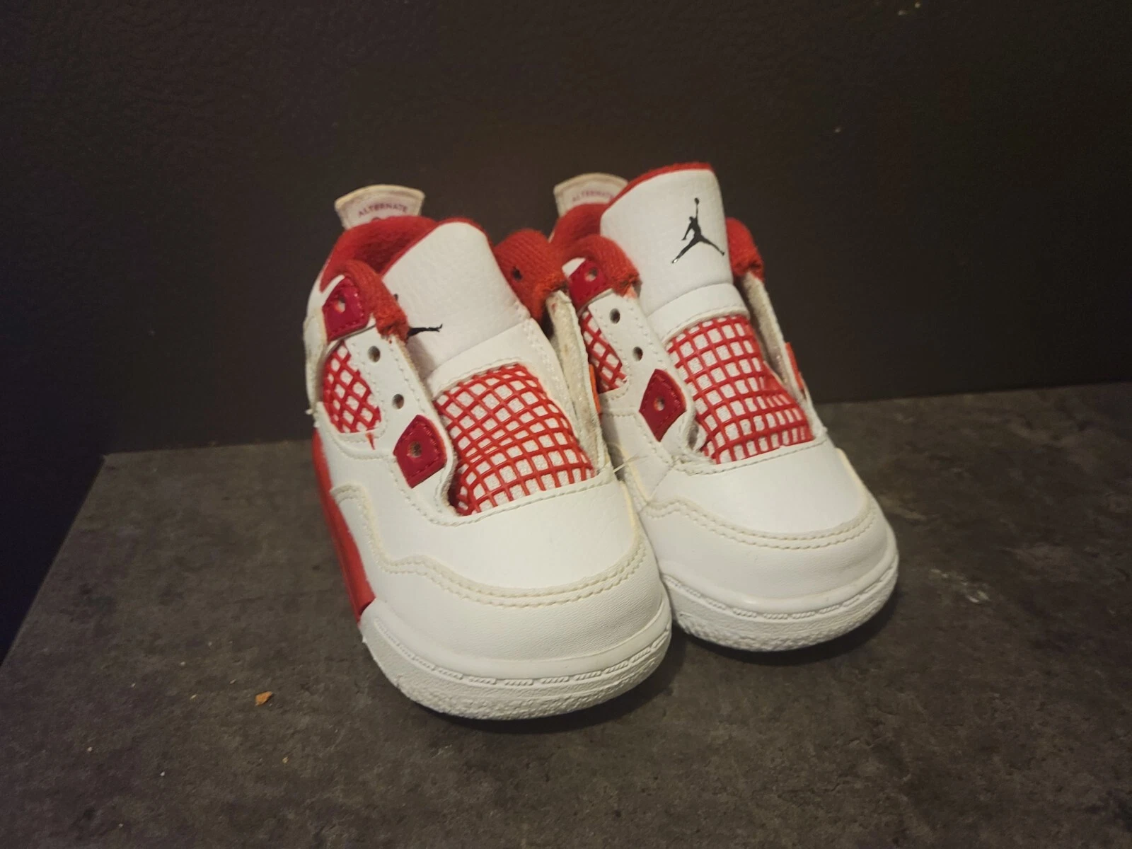 Nike Air Jordan 4 IV Retro Alternate 89 Bianco Nero Rosso Palestra Taglia 3c