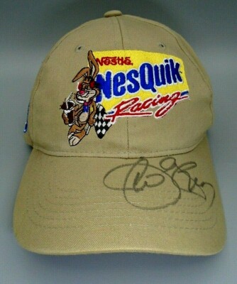 Vintage NASCAR Jeff Green Signed Autographed #10 Nestle NesQuik Racing Hat Cap