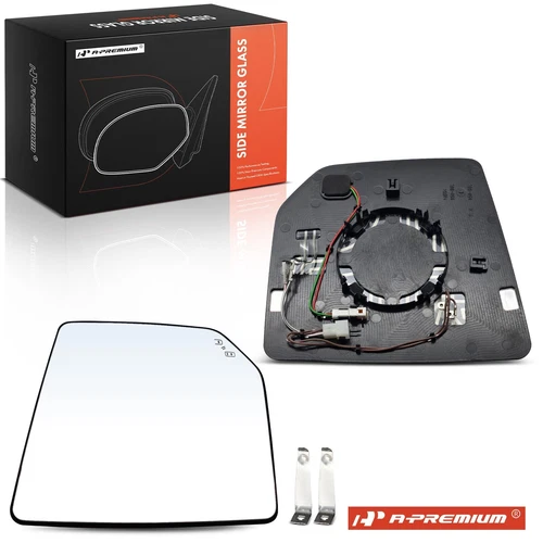 A-Premium Driver Mirror Glass Heated w/Blind Spot Detection for Ford F-150 15-20