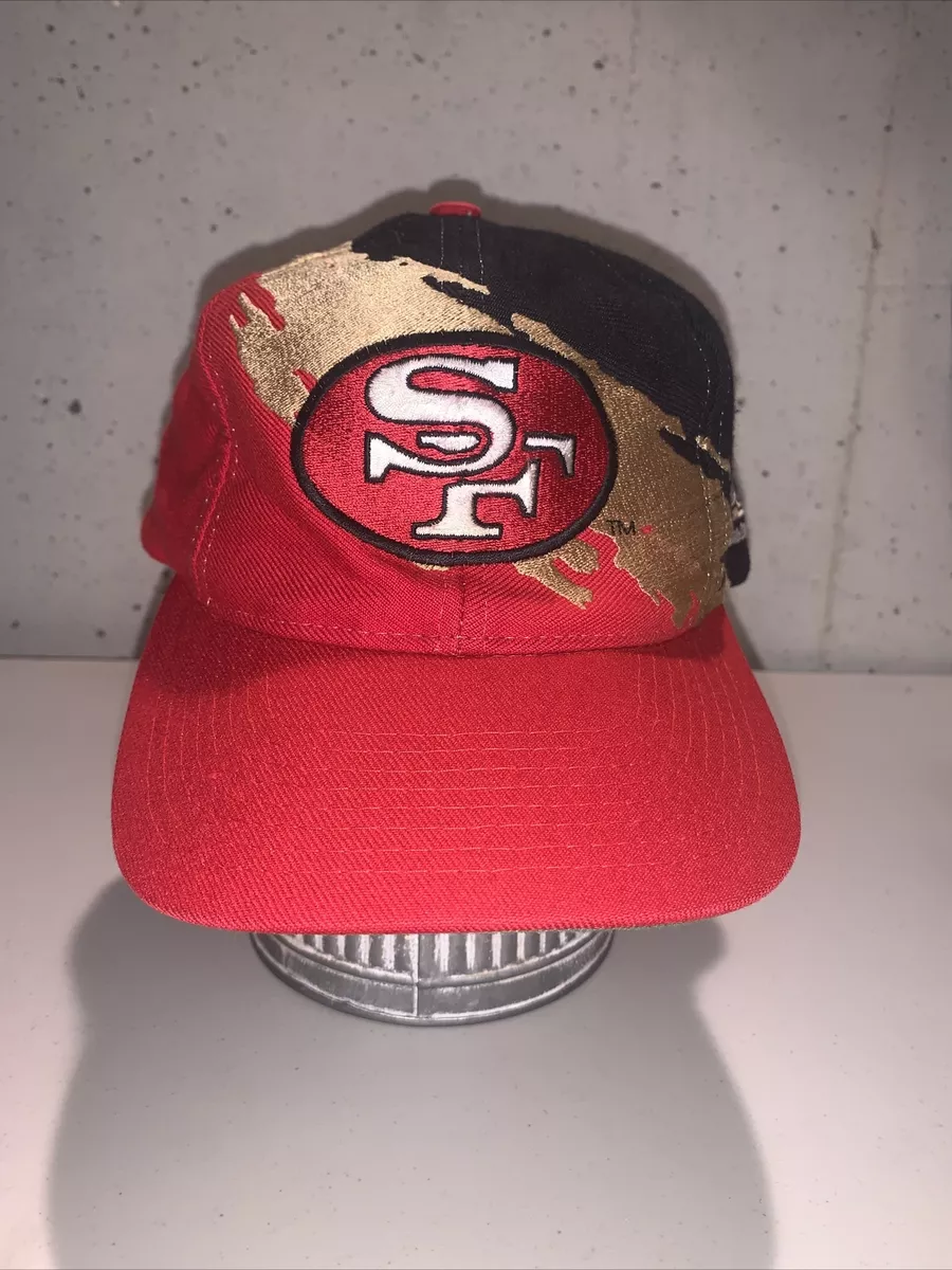 VTG 90s San Francisco 49ers NFL Logo Athletic Splash Wool Red Snapback  Sport Hat