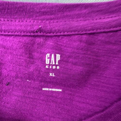 GAP Kids Girls Shirt XL Purple Flip Sequin Heart Graphic Long Sleeve Casual - Picture 3 of 9