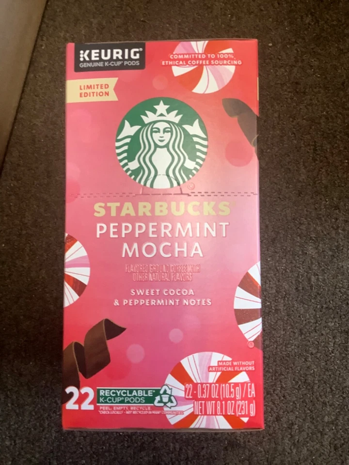 STARBUCKS Peppermint Mocha K-Cup Coffee Pods (22 Count) BB June 2025 - Image 2 of 2