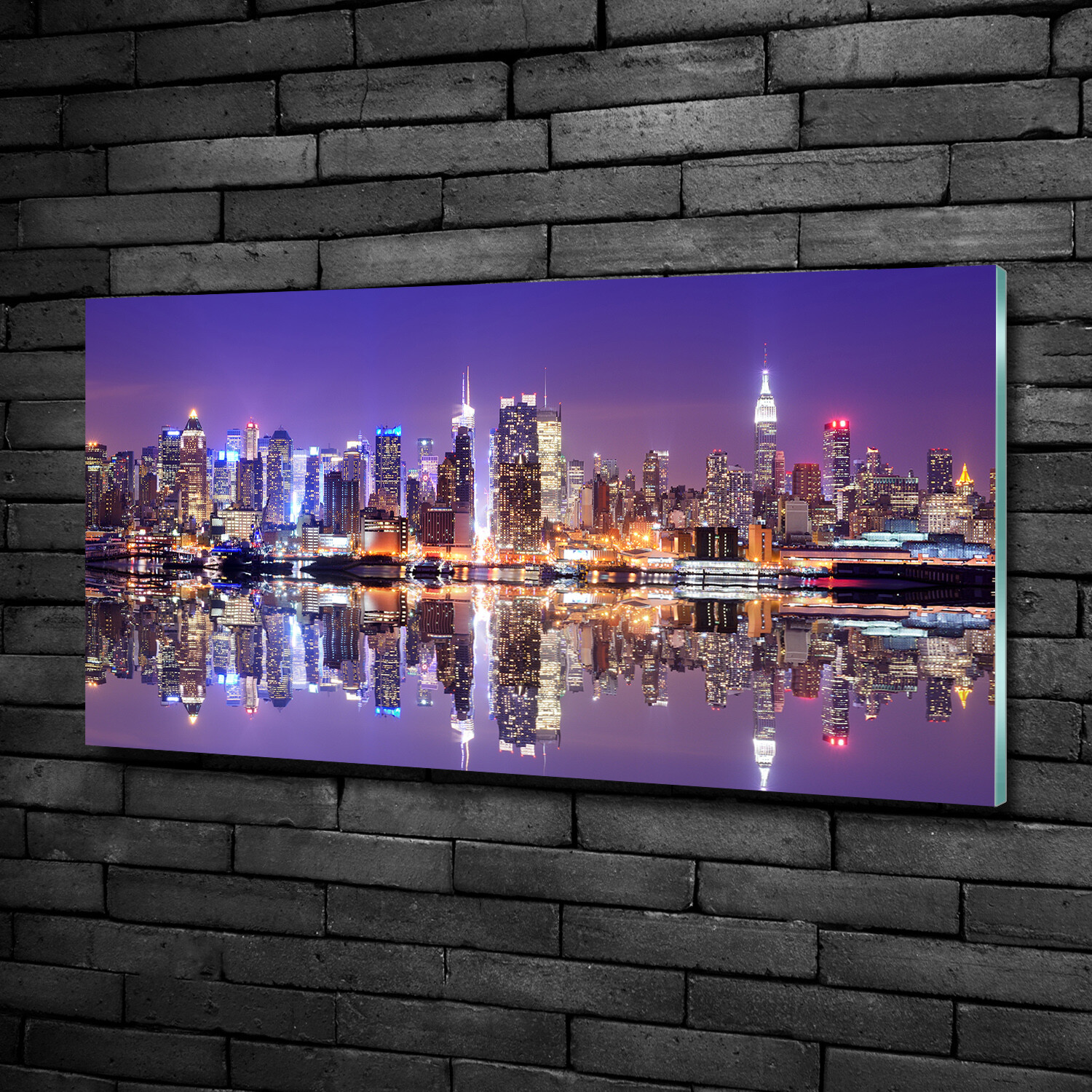 Tulup Glass Print Wall Art Image Picture 100x50cm Manhattan New York
