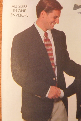 (1999) Butterick 5957 Mens Boys Fitted Lined Jacket Cut size S-XL Complete. - Picture 2 of 10