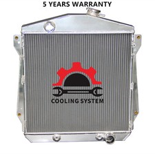 Aluminum Radiator Fit 1943-48 Chevrolet Sedan Fleetline V8 Conversion 3 Rows 44