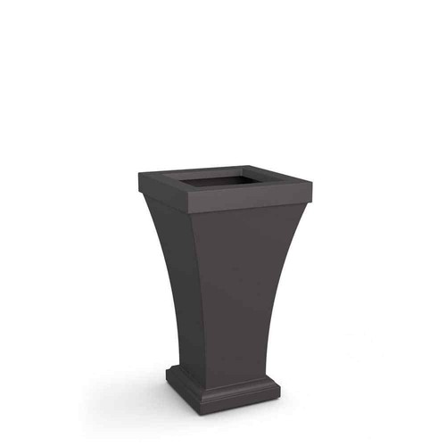 Bordeaux 28 in. Tall Self-Watering Graphite Grey Polyethylene Planter
