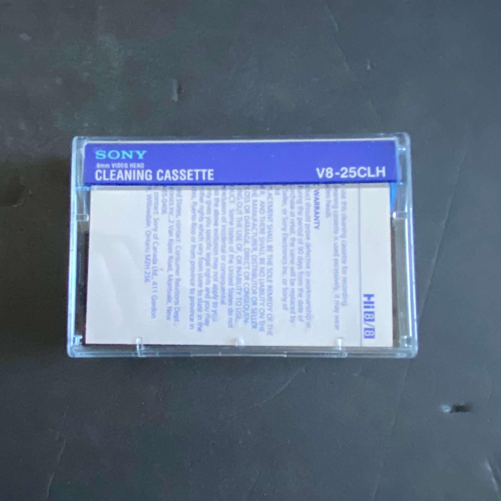 Sony V825CLH Hi8 8mm Video 8 Head Cleaning Cassette Tape 27242421479