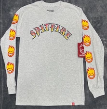 SPITFIRE OLD E BIGHEAD FILL SLEEVE LONG SLEEVE SMALL ASH/YEL/RED