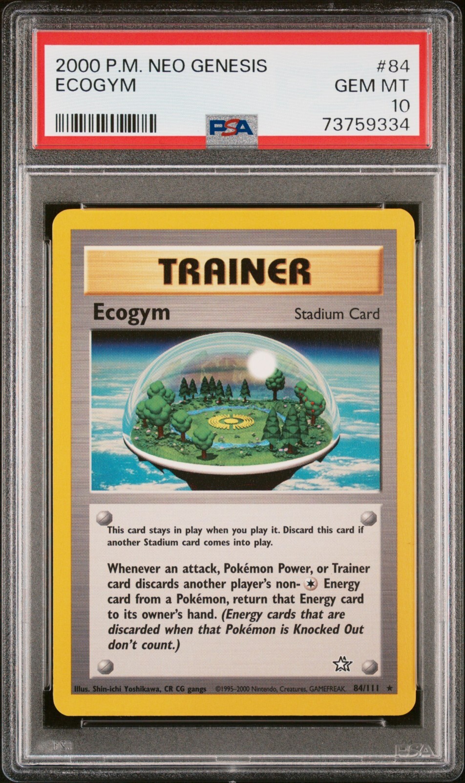 Pokémon TCG Ecogym Neo Genesis 2000 84 Regular 1st Edition Rare PSA 10 Gem Mint