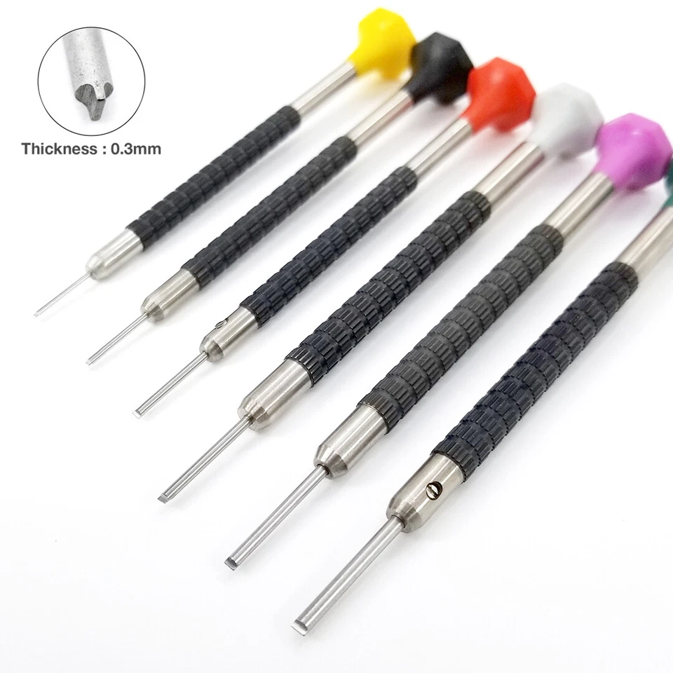 TIMELAB Hoja en T Reloj Joyería Pulsera Reparación Destornillador Kit Herramienta 6 PIEZAS Foto 2 de 4