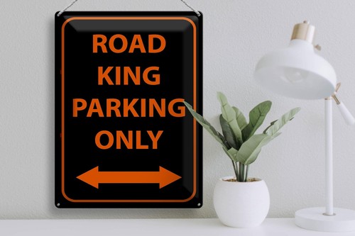 Blechschild Hinweis 30x40 cm Road king parking only Deko Schild tin sign - Picture 4 of 5