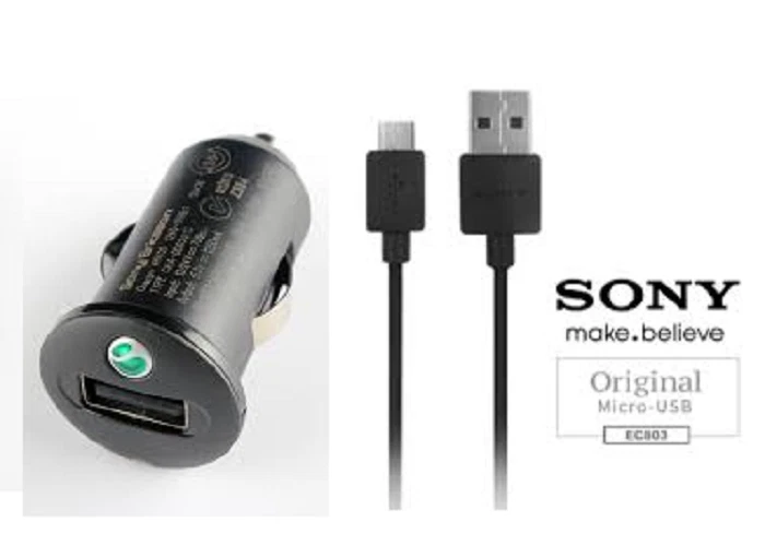 Genuine Sony 1.2A 12/24V Car Charger & 1m Micro USB cable for Sony Xperia Phones - Image 2 of 4