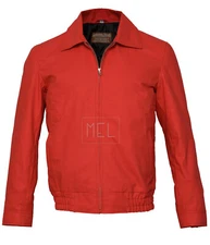 Mens Rebel Without a Cause James Dean Red Cordura Cotton Jacket Special