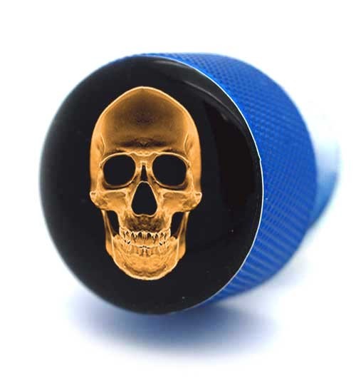 Blue Billet Aluminum Bolt for Harley Mounting Seat to Top Fender - 9