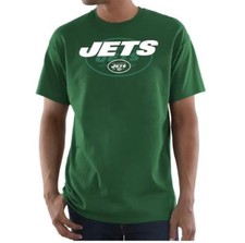 NWT NFL Licensed Men's Majestic New York Jets Pick Six T-Shirt - Green Sz M 