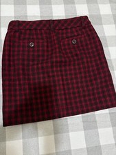 Eddie Bauer Skirt Womens size 2 Red Plaid Woo...