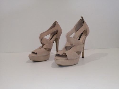 Tony Bianco 'Chic' Suede Leather US 6 Light Brown Strappy Heels VGC - Picture 3 of 11