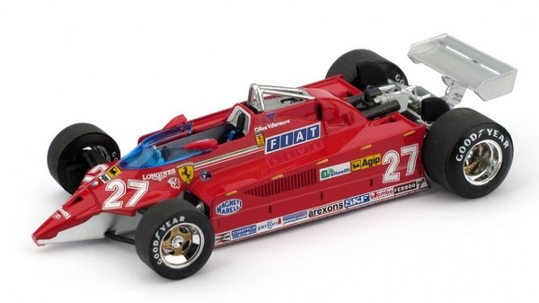 Brumm 1/43 F1 Ferrari 126CK Villeneuve Vs F104 1981 Statisches Modell Diecast-image