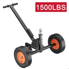 1500lbs Trailer Dolly Mover 24"-35" Height with 2" Hitch Ball 10" Tires for Boat