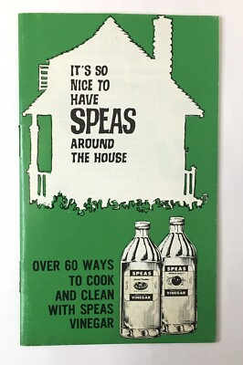 Over 60 Ways to Cook and Clean with Speas Vinegar 1968 Advertising Booklet
