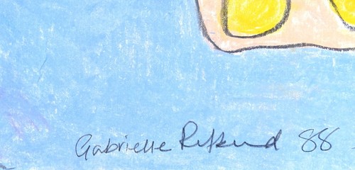 Original Gabrielle Rifkind Metamorphosis Eden 1988 mixed media wall art signed - Picture 3 of 6