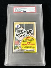 1987 Topps Baseball Cello Pack PSA 9 MINT Bo Jackson RC Rookie on Top 
