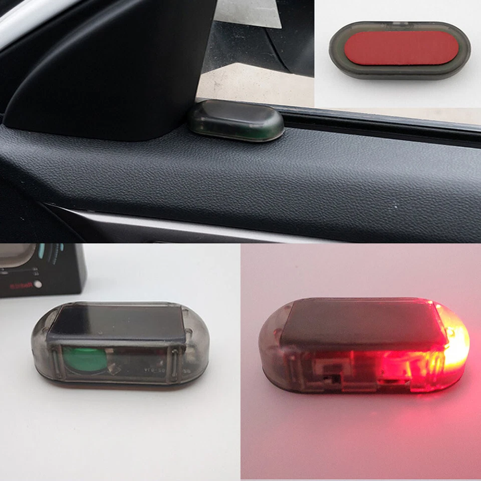 Solar Fake Anti Thief Car Alarm LED Flashing Warning Signal Light Safety - Image 2 of 4