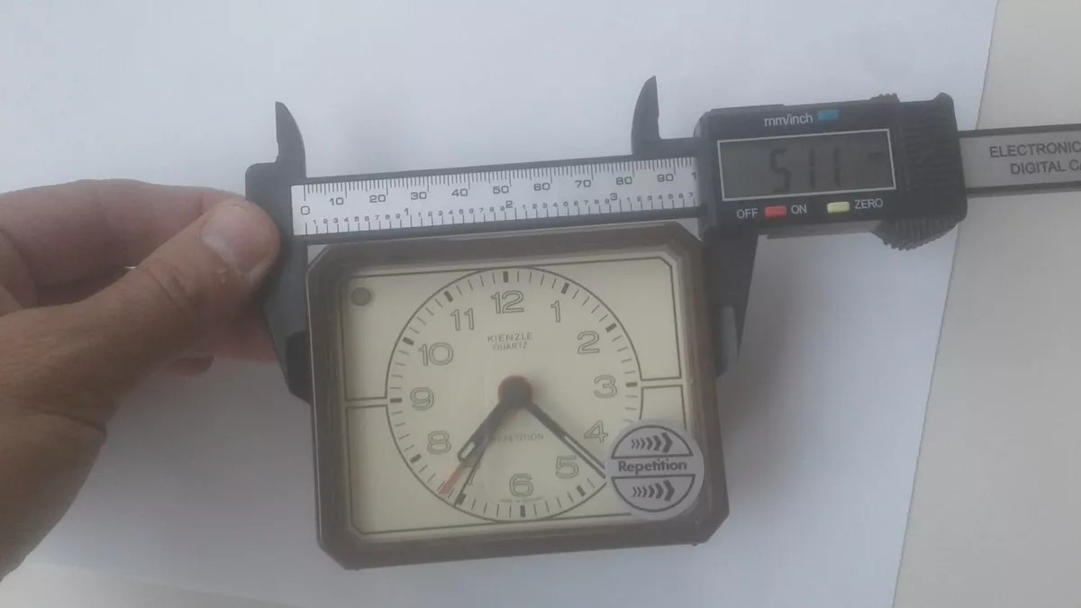 Vintage Kienzle Quartz Midi 38 1322 Brown 70 Alarm Clock Alarm Clock